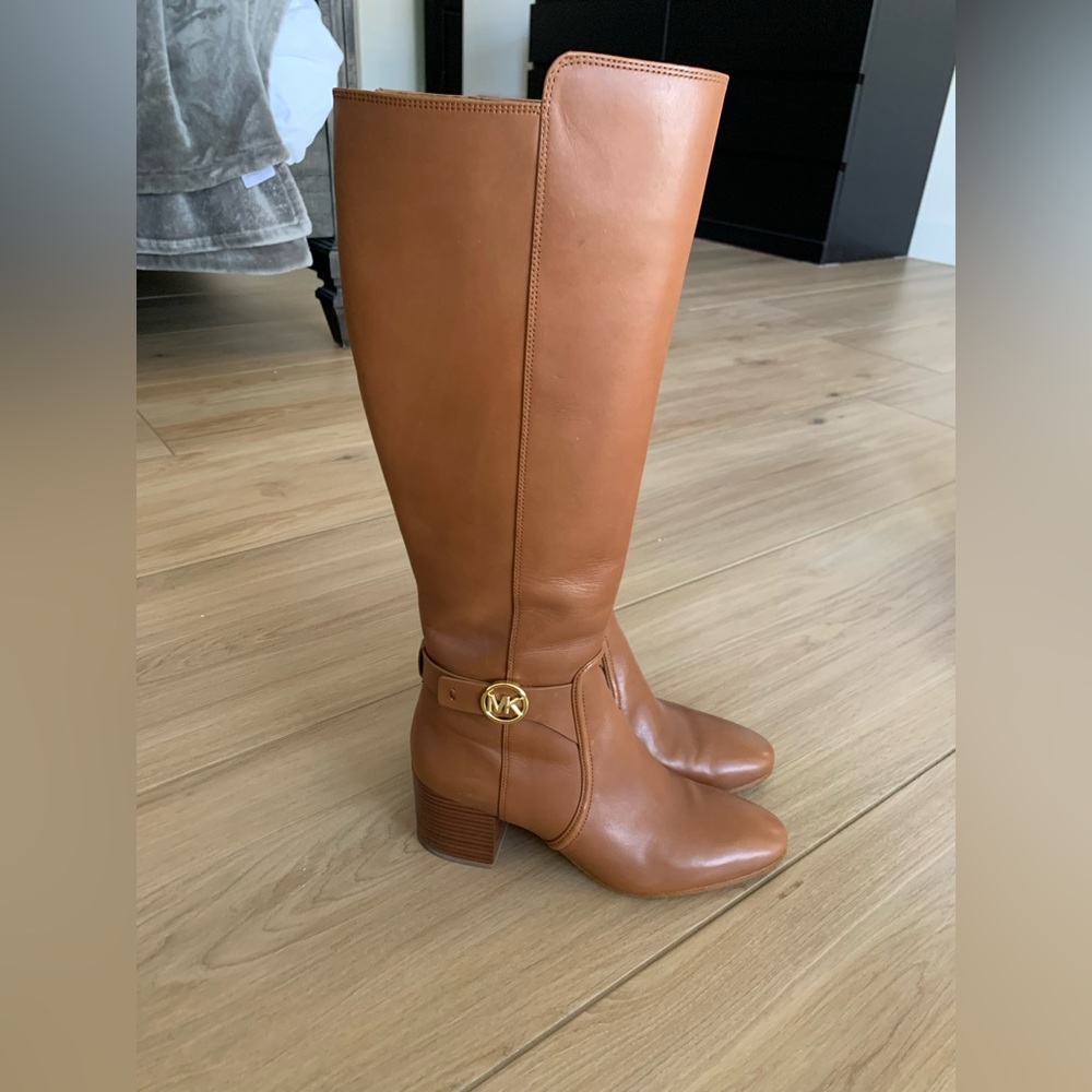 Michael Kors brown leather boots